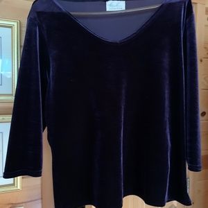 Velvety knit top